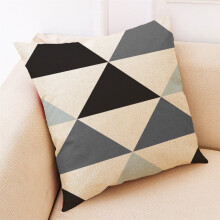 Housse de coussin décorative Xubond Home Decor, motif géométrique simple, taie d'oreiller décorative multicolore en tissu