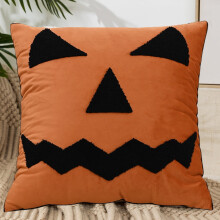 HBASD17.71X17.71in Housses de coussin Halloween Décoration canapé lit extérieur voiture (Visage de fantôme)