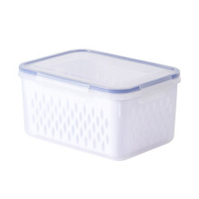 Panier d'égouttage FELTREE, récipients de rangement pour fruits et légumes au réfrigérateur - Grands bacs de rangement avec couvercle et passoire