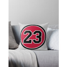 Housse de coussin décorative neuve Michael Jordan numéro 23, 50 x 50 cm (20 x 20 pouces).