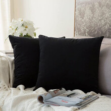 Cterwk Housses de coussin carrées décoratives en velours ultra doux pour lit, canapé, 40 x 40 cm, lot de 2