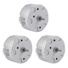 3 motori CC RF-500TB-12560DC1.5 - 12V 2700U / MIN a velocità di minimo, diametro 32 mm, colore argento.