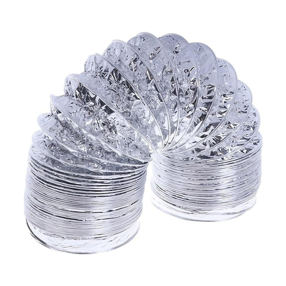 200Mm Aluminum Foil Ventilation Duct Hose, Flexible Retractable Dryer Vent Pipe, 1.5M Silver 9174973981046