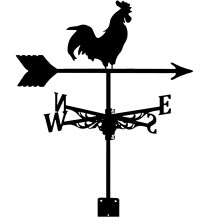 Weather Vane Rooster Metal Wind Direction Indicator with RustResistant Coating for Garden Patio Farm
