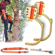 Tree Climbing Spikes with Adjustable Safety Belt, Stainless Steel Pole Climbing Gear 150kg Capacity 200Model