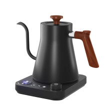 Electric Gooseneck Kettle with Variable Temperature Control, 1200W Fast Heating, 0.9L Stainless Steel for Coffee and Tea (Black)