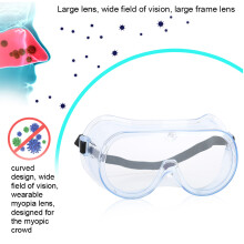 Curved Frame Safety Goggles with Air Vents for Comfort and Fit