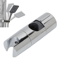 Adjustable Shower Head Holder Fits 19–25mm Slide Bar with Easy Angle Adjustment for Handheld Bracket