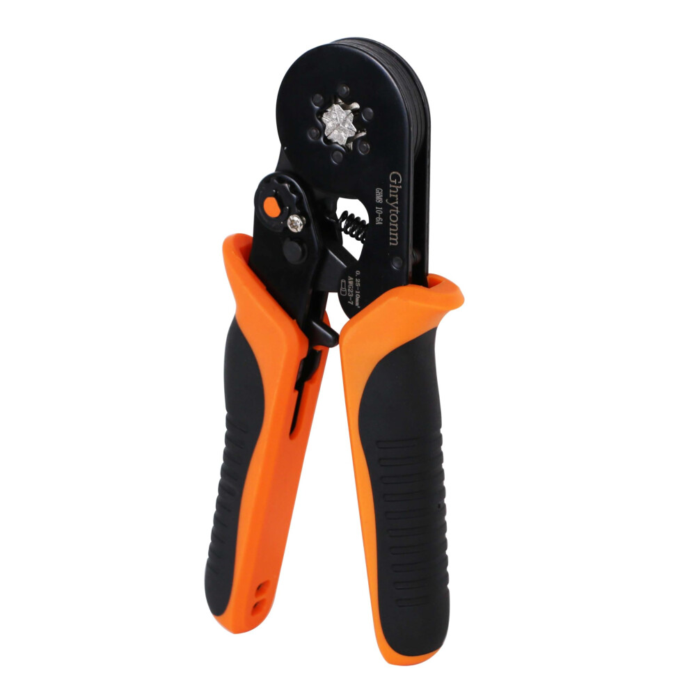 Ferrule Crimping Tool Awg 106 Selfadjusting Ratchet Wire Crimper Plier Black Orange 9164114644206