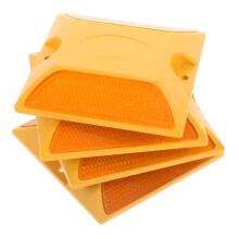 4pcs Visibility Driveway Reflectors Weatherproof Roadside Safety Markers for Night