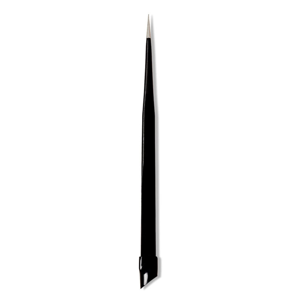 Black Eyelash Extension Tweezers With Silicone Tip For Precision Nail Art And Rhinestones
