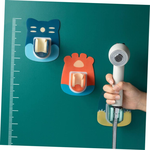 2pcs Adhesive Shower Head Holder No Drill Adjustable Bracket for Bathroom Handheld Mount 2