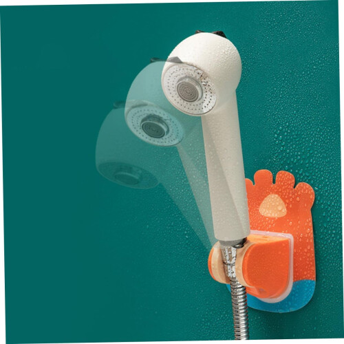 2pcs Adhesive Shower Head Holder No Drill Adjustable Bracket for Bathroom Handheld Mount 1