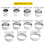 Yakbaofuo Stainless Ring 11 Piece Adjustable Ring Retractable Cake Ring 3