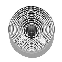 Yakbaofuo Stainless Ring 11 Piece Adjustable Ring Retractable Cake Ring