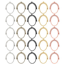 Eease25Pcs rotative ovale deschise bezel pandantive farmecul matrițe din rășină pentru bijuterii DIY