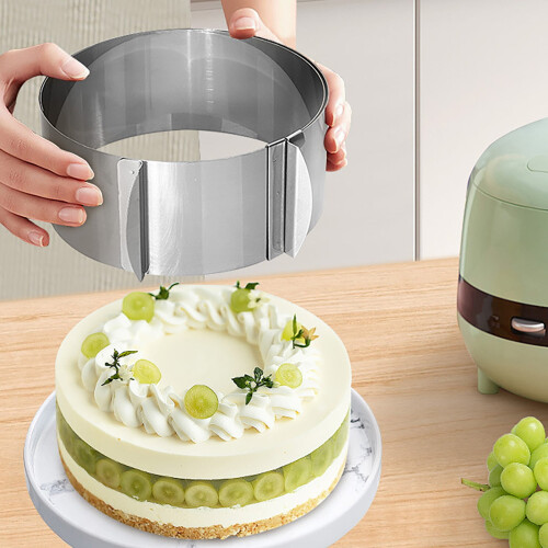 Yakbaofuo Stainless Ring 11 Piece Adjustable Ring Retractable Cake Ring 1