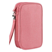 Portable Cable Storage Waterproof Case USB Data Line Charger Plug Organizador for Travel Electronic Organizer Pink