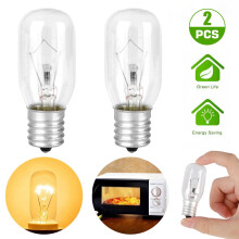 2 Stück 40-Watt-Gerätelampen, Mikrowellenlampen, E17-Sockel-Lampe, dimmbare Mikrowellen-Ersatzlampe, warmgelb 2700K, passend für die meisten Öfen