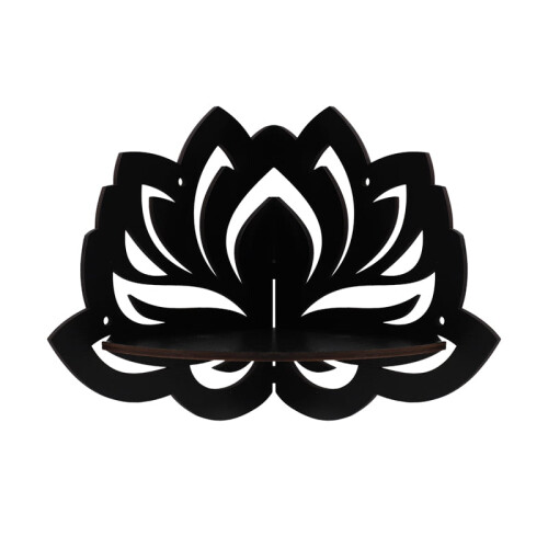 Lotus Πλωτό Γωνιακό Ράφι Γοτθική Διακόσμηση για Απόκριες Ράφι Κρεμαστό Ράφι με