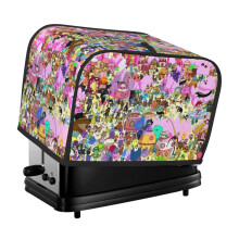 Copertura per tostapane Adventure Time a 2 fette, protezione antipolvere e anti-impronta - Poliestere, coperture per piccoli elettrodomestici da