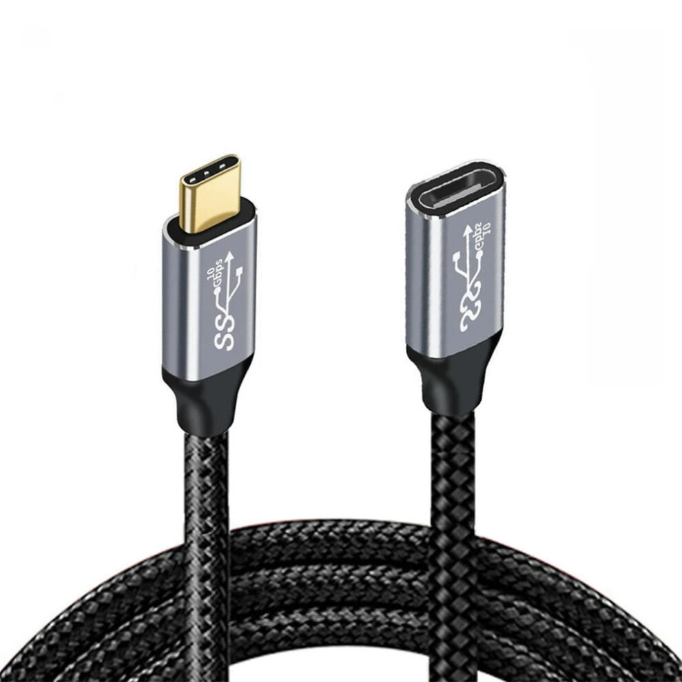 For Usb-C Usb 3.1 Type-C Male To Female Extension Data Cable 10Gbps 100W With Sleeve For Laptop Phone 9395123220079