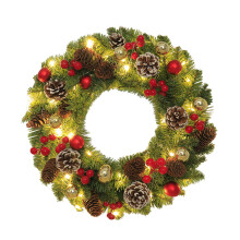 Guirlanda de Natal em Rattan, Decoração de Natal, Guirlanda para Porta, Decoração de Hotel