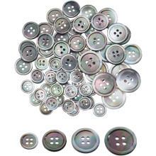 26Pcs Natural Shell Buttons11.4mm/15mm/18mm/20mm Flat Round Sea Shell Buttons4-Hole Sewing Craft Buttons