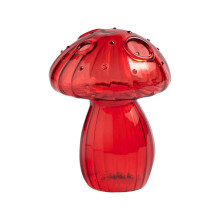 Mushroom Glass Vase Clear Bud Planter with Whimsical Design for Flowers and Home Table Decor