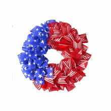 Coroas Patrióticas para Porta de Entrada - Decorações para o 4 de Julho, Vermelho, Branco e Azul, Decoração para o Dia da Memória, compatíveis