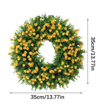 Guirlandas Yakbaofuo para Porta de Entrada, Guirlanda Artificial Colorida para Primavera e Verão, Decoração Durável para Porta ou Festivais de