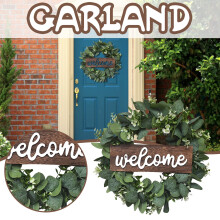 Guirlanda artificial de folhas simuladas karymi, pingentes para pendurar, decoração de casamento, ofertas de decoração para casa.