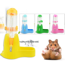 Dengjunhu 80ml/120ml 3 in 1 Hamster Hanging Water Bottle Pet Auto Dispenser with Base for Dwarf Hamster Mouse Rat Hedgehog