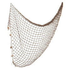 Rede de pesca decorativa estilo mediterrâneo, 100*200cm, para decoração de parede ou cenário fotográfico, marrom.