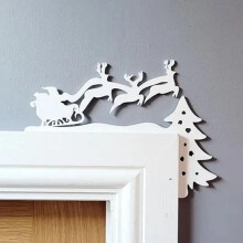 Decorazione natalizia da parete in metallo. Interessante decorazione per la casa. Cartello natalizio da appendere alla parete. Decorazione per la