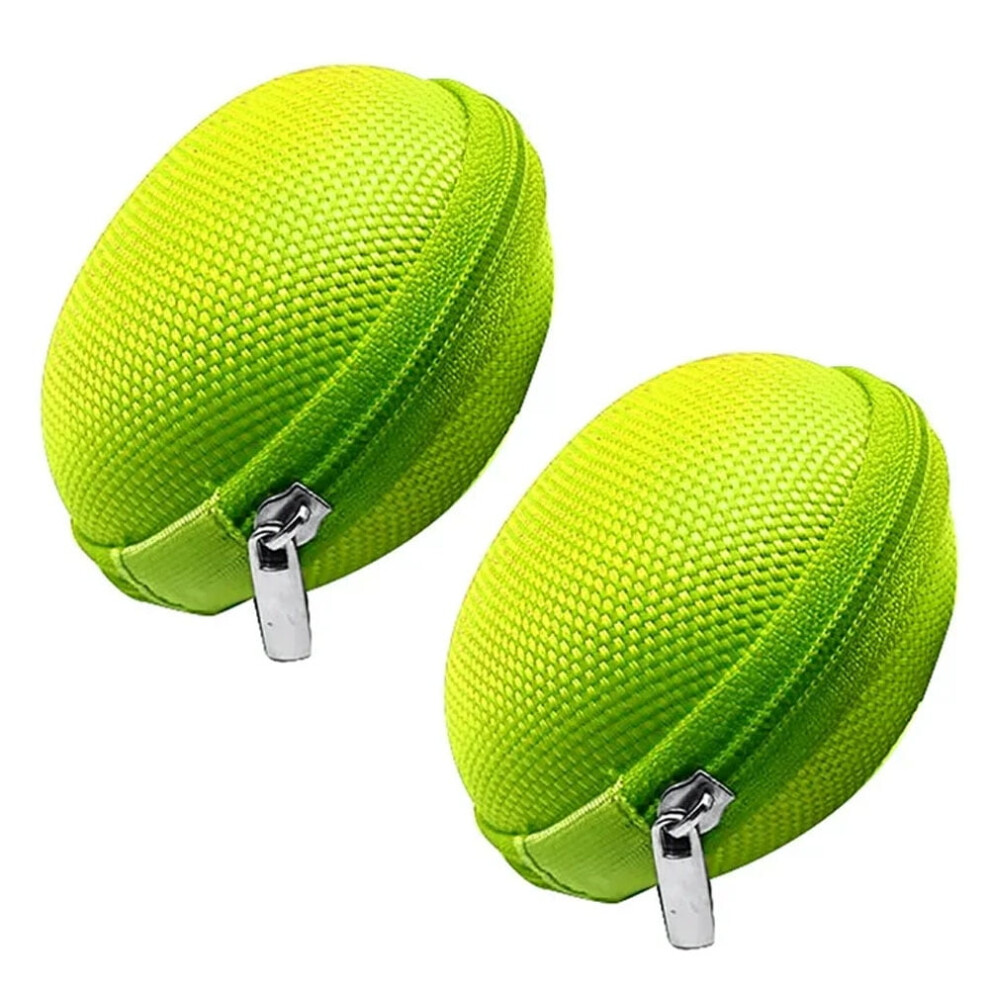 2Pcs Round Earbud Case Holder - Lightweight Mini Pouch For Wired Earbuds, Bluetooth Headset, Usb Cable, Wall Charger - Compatible With Iphone, 9395123221144