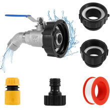Adaptateur pour conteneur IBC FUYGRCJ, sans plomb, étanche, en acier inoxydable 304, compatible avec les raccords pour réservoirs d'eau de 3,8
