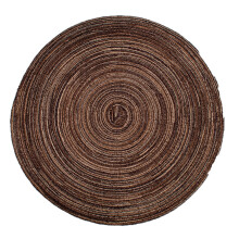 Tapete de mesa em fio de algodão, cor café, antiderrapante e anti-escaldante, ideal para tigelas e mesas de estilo ocidental.