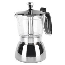 Cafetera Espresso, 6Tazas Estufa Cafetera Espresso Cafetera Moka De Acero Inoxidable Cafetera Cafetera Cafetera Moka