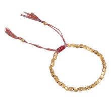 Pulseira de tricô ZONHEBIN em cobre, feita à mão, com corrente, pingente decorativo criativo em resina para mulheres.