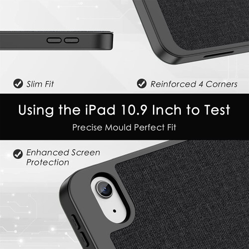 Compatível com iPad de 10ª geração (2022) com suporte para Apple Pencil (10,9 polegadas) - Capa premium à prova de choque 2