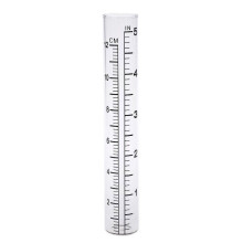 2Pcs Clear Capacity Glass Rain Gauge Replacement Tube Outdoor Garden Yard Home