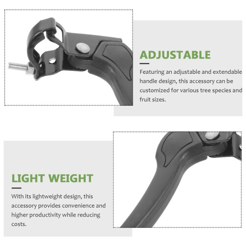 2 Pcs Scissor Fruit Picker Attachment Picker Grabber Long Pole Fruit Collector Fruit Picker Handle Grasp Plastic 2