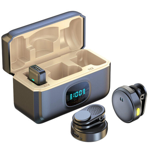 Microfone de lapela sem fio BFSAUHA Q8Button para gravação de celular e captação de som