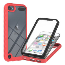 iPod Touch 5 6 7 Case, TOPSHE Rugged Shockproof Clear Back Cover with Screen Protector, Compatible with 5th 6th 7th Gen, Blue
