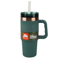 Pahar izolat din oțel inoxidabil Ozark Trail, 18 oz, cu mâner, verde închis