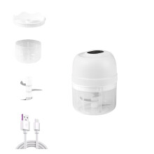Zeceouar elektrische knoflookstamper 250 ml, draadloze keukenmachine voor knoflook, gember, chilipeper en groenten - Zomeraanbieding!