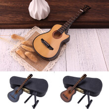 Kcavykas3,9" dřevěný model kytary, kompatibilní s vánočním dárkem, DIY dekorací, narozeninovou punčochou, klasickou ozdobou 10 cm