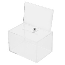 Acrylic Donation Box Transparent Ballot Box Clear Suggestion Box Donation Box for Fundraising