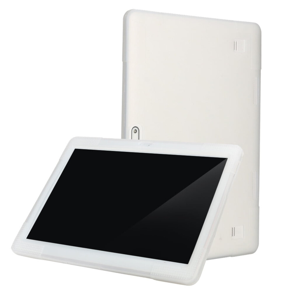 10 Inch 10.1 Inch Android Tablet Case Universal Silicone Pc Cover Case Full Body Shockproof Silicone Tablet Cover (White) White 9395123649191